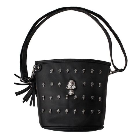 Cute Women's Unusual Rocker Skeleton Head Bag - The Black Ravens