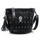 Cute Women's Unusual Rocker Skeleton Head Bag - The Black Ravens