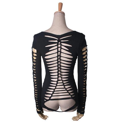 Dark Black Gothic Snake Scale Design Tee - The Black Ravens