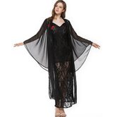 Dark Enchantress Witch Long Lace Dress - The Black Ravens
