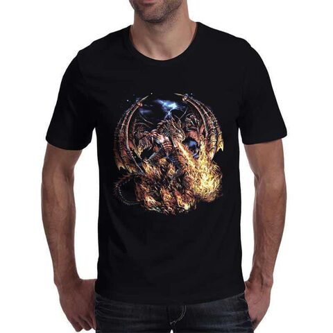 Dark Powerful Fire Dragon Top For Men - The Black Ravens