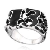 Dark Unlucky 13 Silver Rings - The Black Ravens