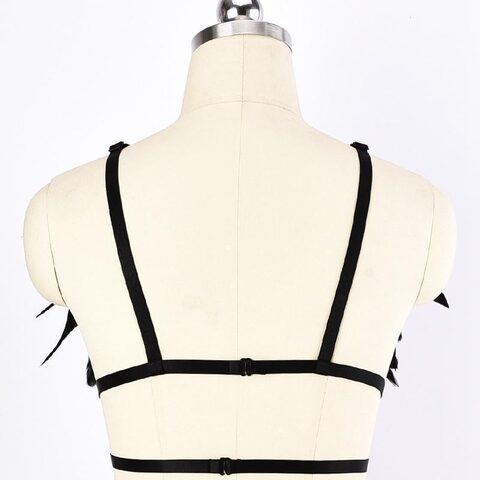 Elastic Gothic Bandage Cage Harness - The Black Ravens