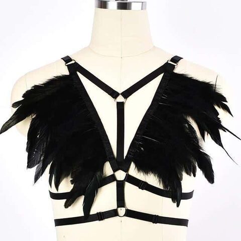 Elastic Gothic Bandage Cage Harness - The Black Ravens