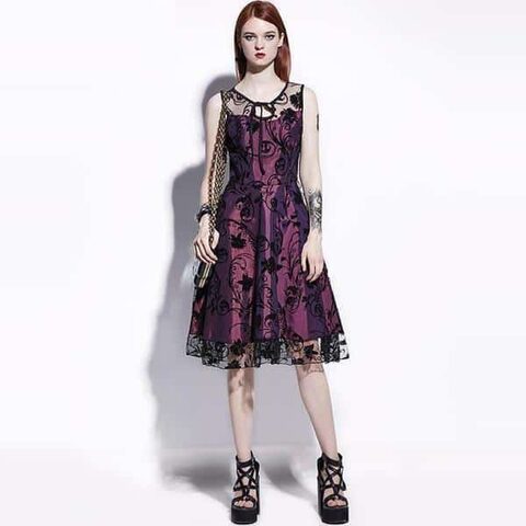 Elegant Vintage Party Lace Frock - The Black Ravens