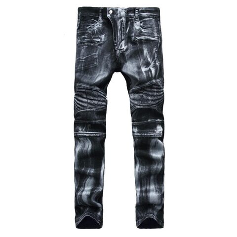 Emo Black Vintage Washed Jeans - The Black Ravens