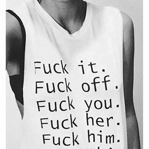 F*ck Everything' Sleeveless T-Shirt - The Black Ravens