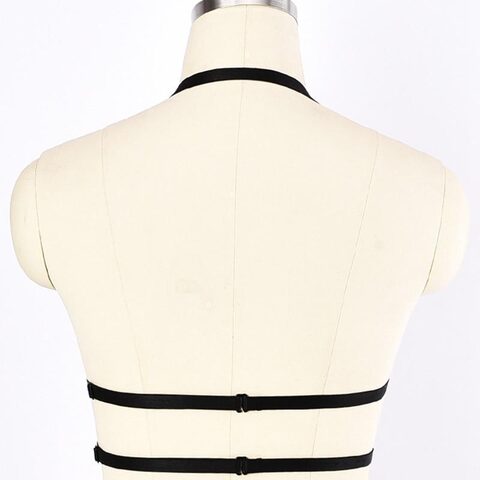 Floral Embroidered Halter Bra - The Black Ravens