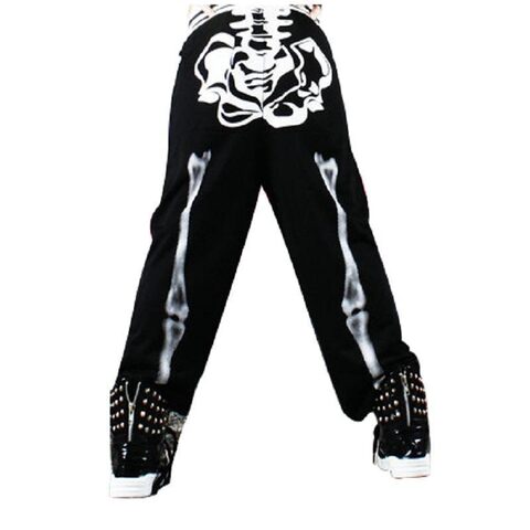 Funny Loose Rocker Leg Bone Pants - The Black Ravens