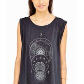 Geometric Moon Pattern Asymmetrical Dress - The Black Ravens