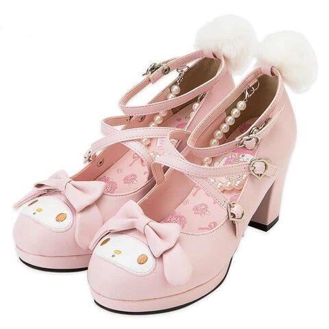 Girls Cute Bunny Rabbit Bow Lolita Shoes - The Black Ravens