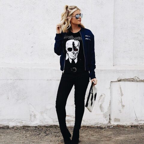 Girls Short Sleeve Rotting Lagerfeld Tee - The Black Ravens