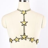 Golden Stars Women's Choker Cage - The Black Ravens