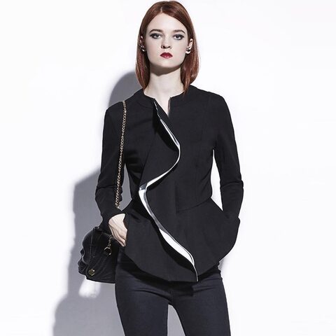 Gothic Autumn Zipper Coat For Women - The Black Ravens