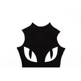 Gothic Cat Eyes Print Sleeveless Dress - The Black Ravens