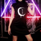 Gothic Crescent Moon Japanese Style Dress - The Black Ravens