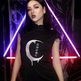Gothic Crescent Moon Japanese Style Dress - The Black Ravens