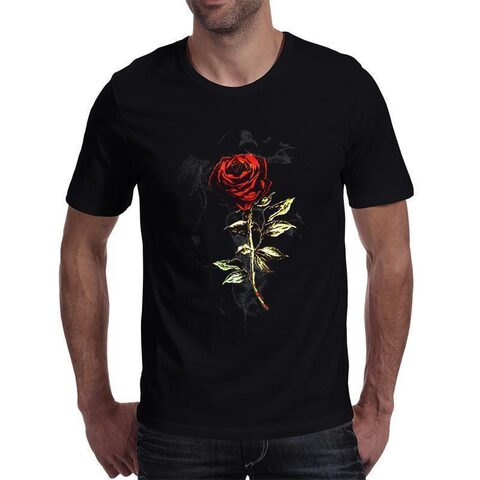Gothic Dark Red Rose Top - The Black Ravens