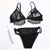 Gothic Lace Bra Set For Women - The Black Ravens