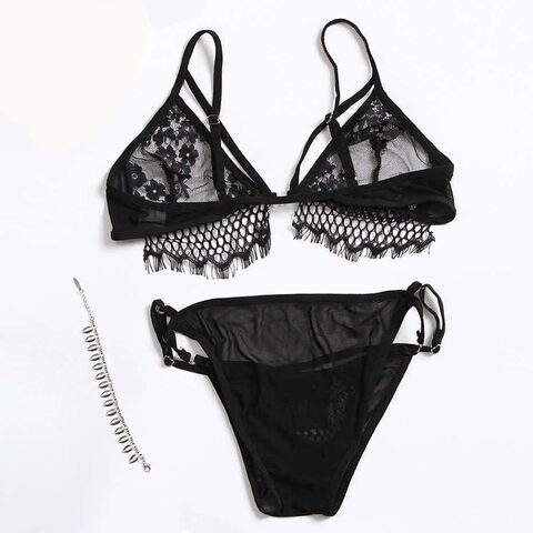 Gothic Lace Bra Set For Women - The Black Ravens