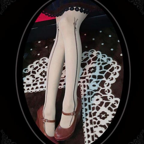 Gothic Ladies' Halloween Prints Sexy Stockings - The Black Ravens