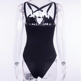 Gothic Pentagram Ladies One Piece - The Black Ravens