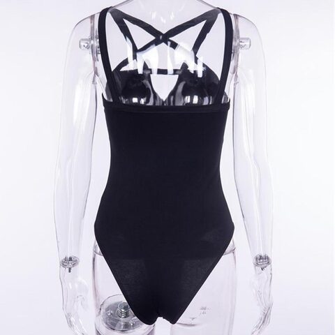 Gothic Pentagram Ladies One Piece - The Black Ravens
