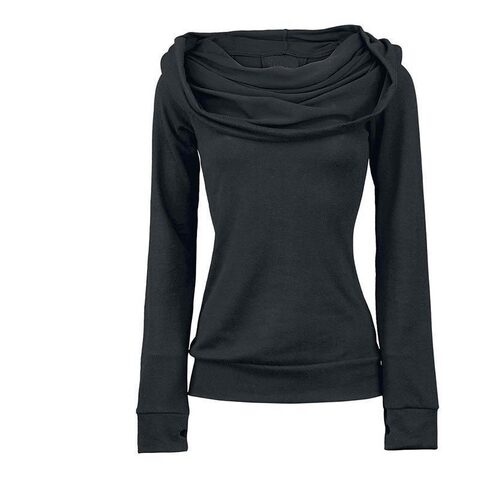 Gothic Retro Lace Up Hoodie For Women - The Black Ravens
