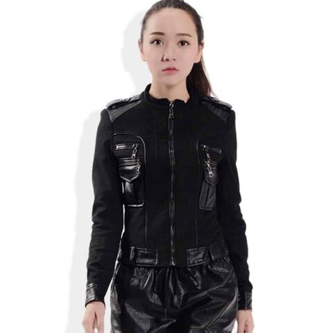 Gothic Zippered Faux Leather Coat - The Black Ravens