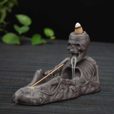 Handmade Decorative Tibetan Skeleton Incense Burners - The Black Ravens