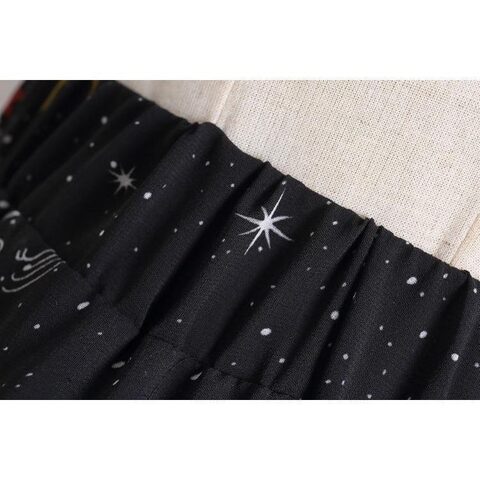 High Waist Zodiac Print Ladies Boho Skirt - The Black Ravens