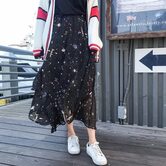 High Waist Zodiac Print Ladies Boho Skirt - The Black Ravens