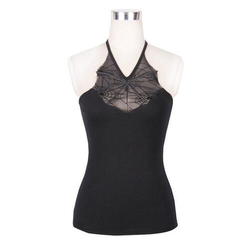 Hot Backless Gothic Halter Top - The Black Ravens