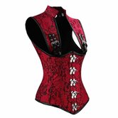 Hot Blood Red Gothic Vampire Corset For Women - The Black Ravens