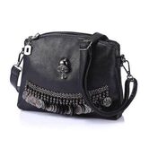 Hot Eco-Leather Alternative Star Sign and Skulls Bag - The Black Ravens