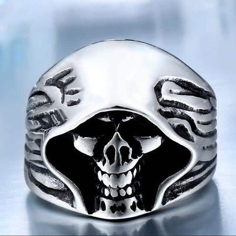 Kickass Grim Reaper Gothic Rings - The Black Ravens