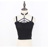 Kinky Punk Harness Tank Tops - The Black Ravens