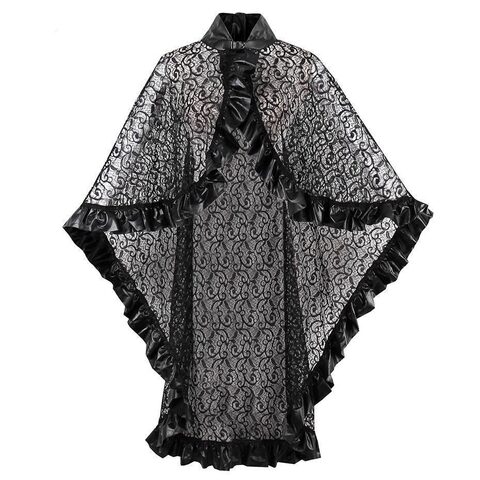 Lace and Leather Women's Cloak - The Black Ravens