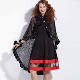 Lace and Leather Women's Cloak - The Black Ravens