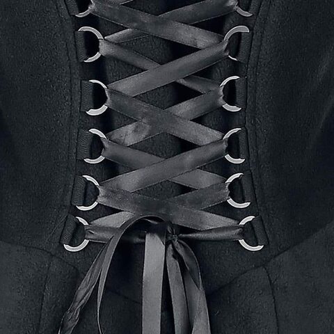 Lace-Up Vintage Winter Hooded Trench Coat - The Black Ravens