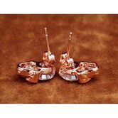 Ladies 18 Carrot Golden Skeleton Head Earring - The Black Ravens