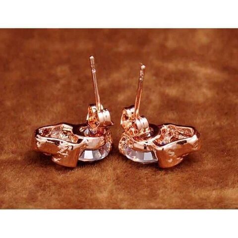 Ladies 18 Carrot Golden Skeleton Head Earring - The Black Ravens