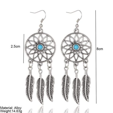 Ladies Beautiful Native American Spiritual Earring - The Black Ravens