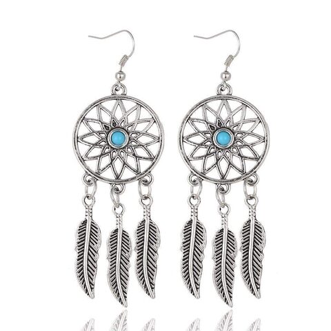 Ladies Beautiful Native American Spiritual Earring - The Black Ravens