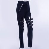 Ladies Black Rebel Punk Pants - The Black Ravens