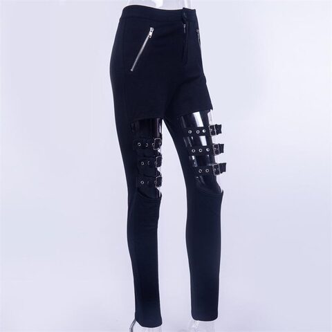 Ladies Black Rebel Punk Pants - The Black Ravens