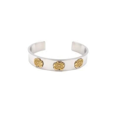 Ladies Cute Gold-Plated Flowery Bracelets - The Black Ravens