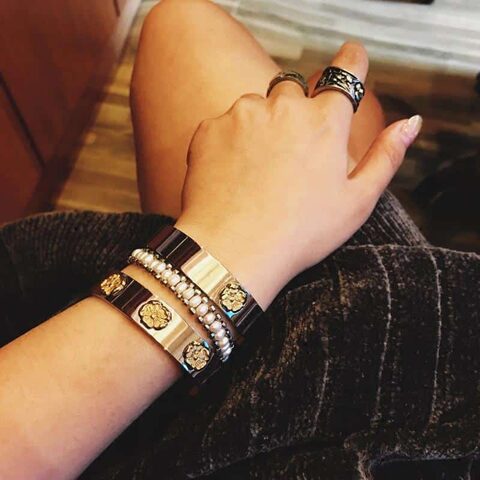 Ladies Cute Gold-Plated Flowery Bracelets - The Black Ravens