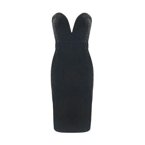 Ladies' Elegant Strapless Bodycon - The Black Ravens