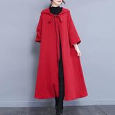 Ladies' Flashy Vintage Style Red Cape - The Black Ravens